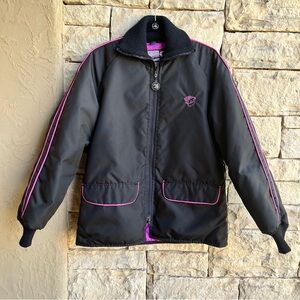Retro 70s Arcticwear Arctic Cat Panther Snow Jacket Black Pink Piping Med